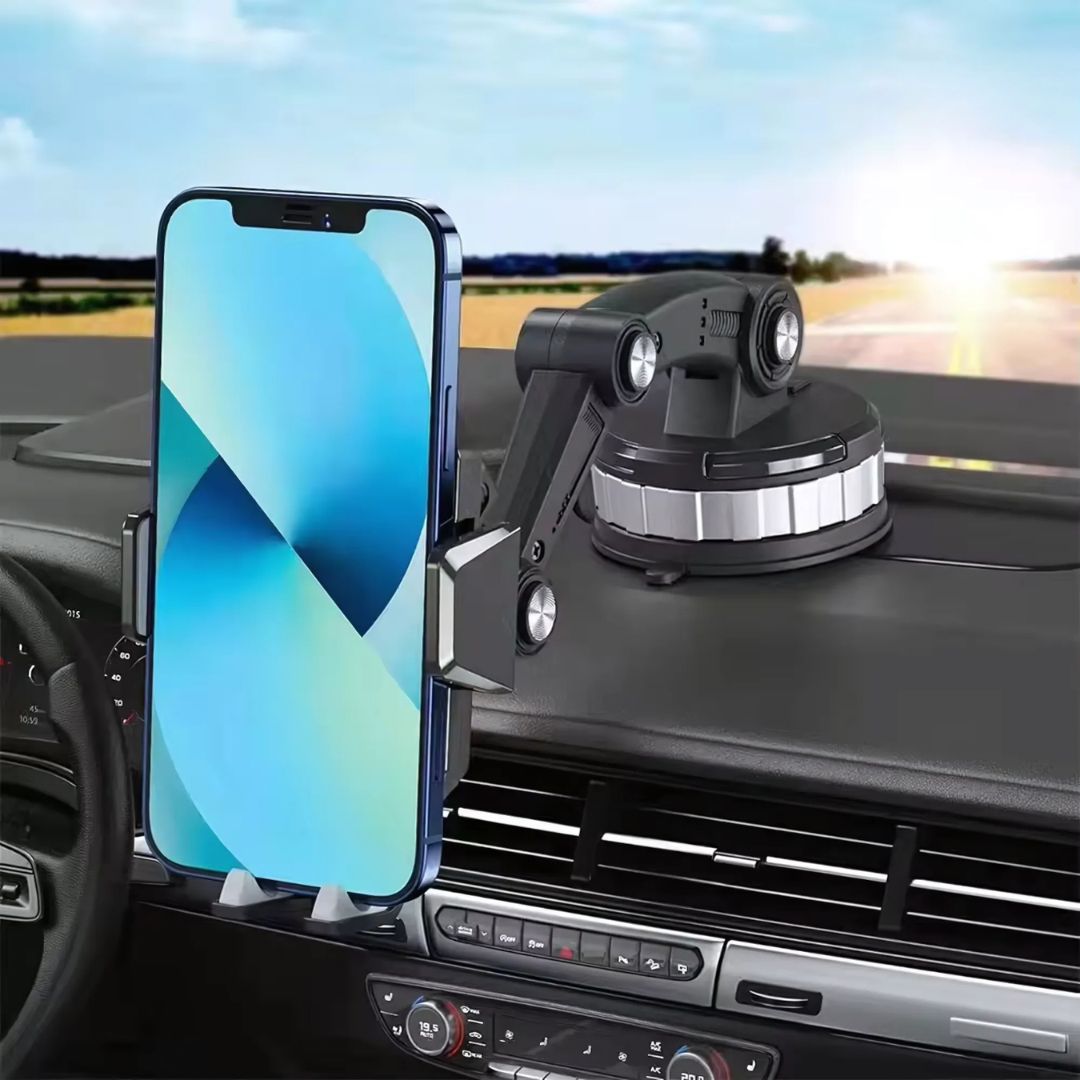 Flexibele universele smartphone houder met zuignap, 360° verstelbaar voor elke auto.