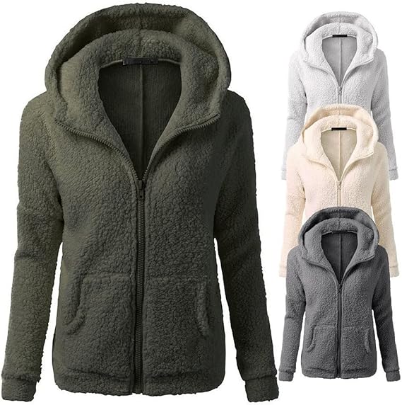 Effen damesvest met rits, gemaakt van warm en zacht fleece materiaal.
