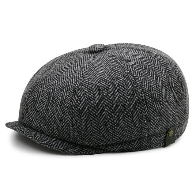 Elegante heren/dames tweed flatcap, tijdloze wollen winterhoed, Ierse klassieker, warm en stijlvol.