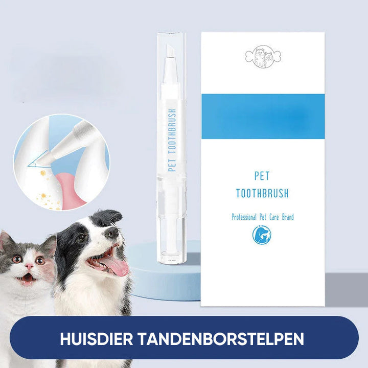 Mondverzorging pen voor katten en honden, essentieel voor een sterk en gezond dierengebit en frisse adem.