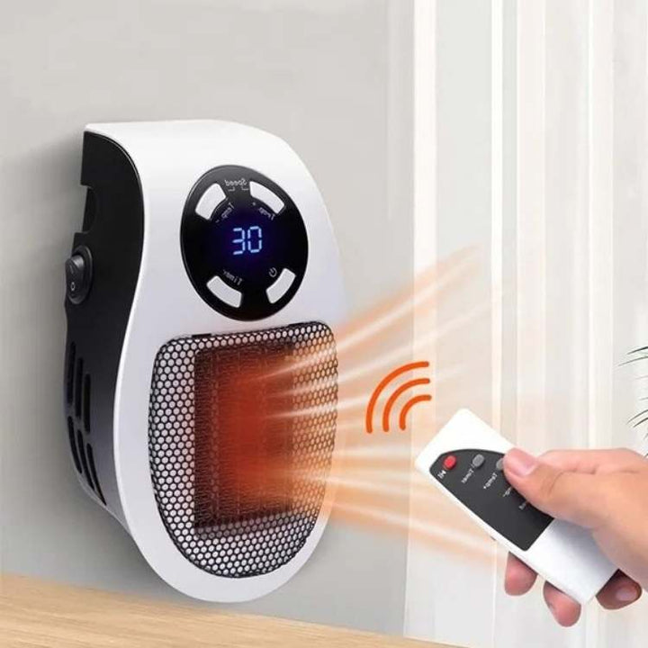 Energiezuinige draagbare kamerverwarming: Witte elektrische kachel voor snel comfort in huis of kantoor.
