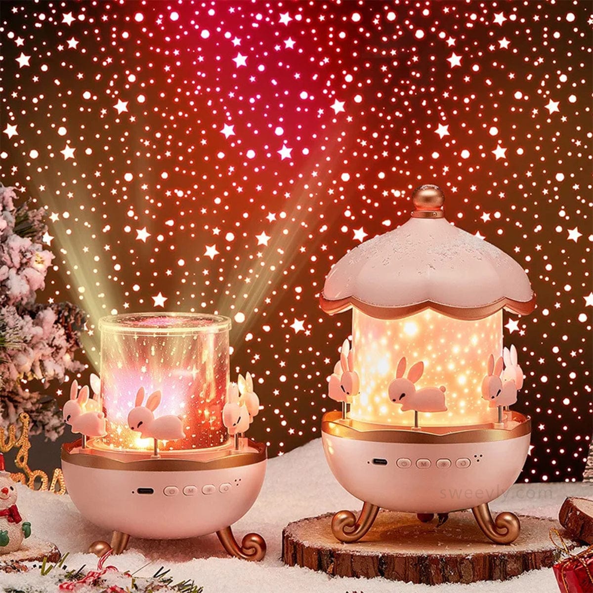 "Hello Kitty sterren projectorlamp met muziekdoos, roze nachtlampje, projecteert sterren op muren en plafond"
