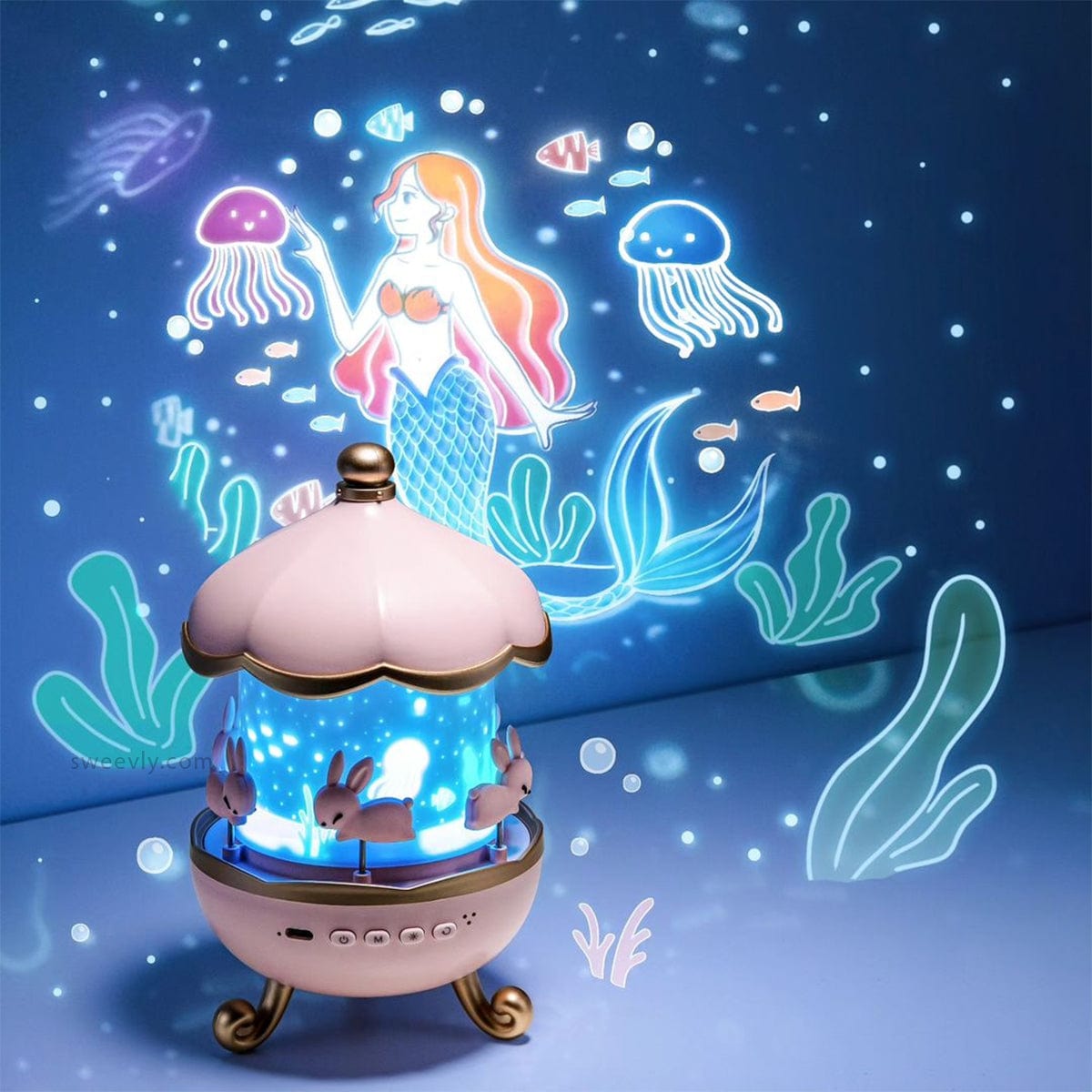 "Hello Kitty sterren projectorlamp met muziekdoos, roze nachtlampje, projecteert sterren op muren en plafond"