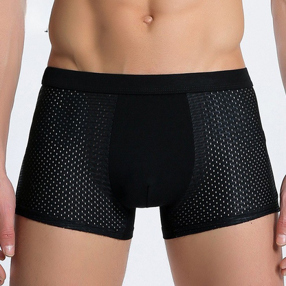 "Heren bamboe boxershort set, ademend en comfortabel, set van vier, zachte tailleband, stretchmateriaal voor perfecte pasvorm