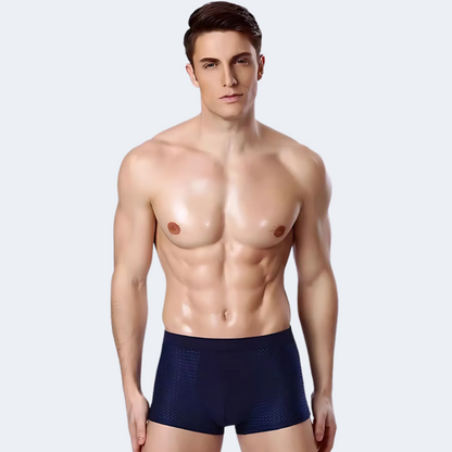"Heren bamboe boxershort set, ademend en comfortabel, set van vier, zachte tailleband, stretchmateriaal voor perfecte pasvorm