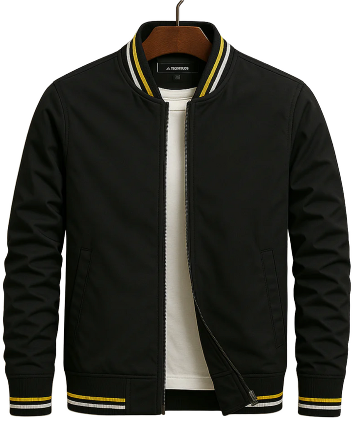 Comfortabel casual heren bomberjack met ritssluiting, stijlvolle bovenkleding voor dagelijks gebruik.