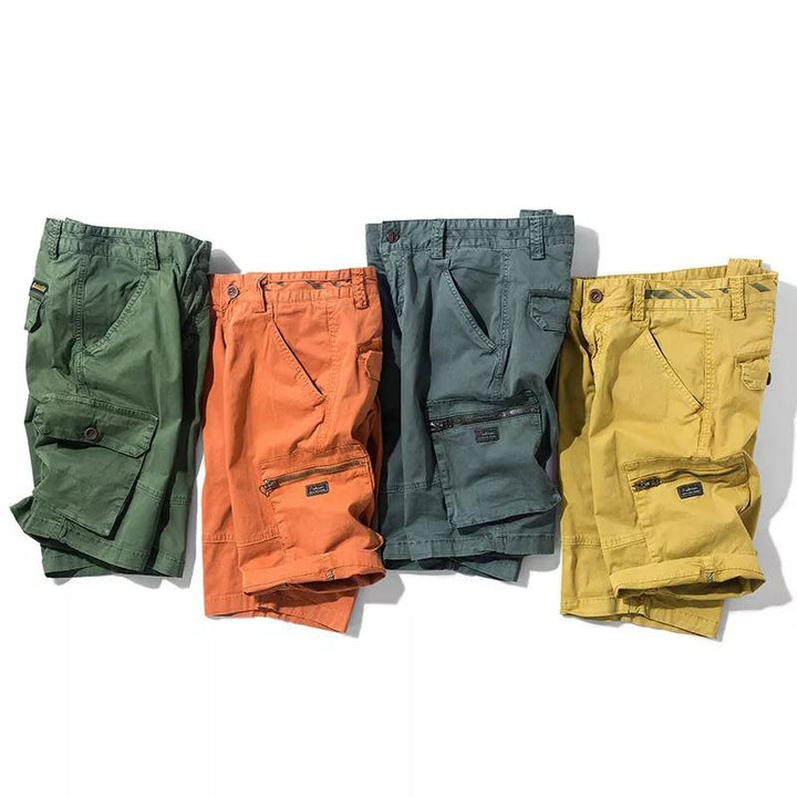 Groene heren korte broek, casual en comfortabel met verstelbare zoom, perfect voor de zomer.