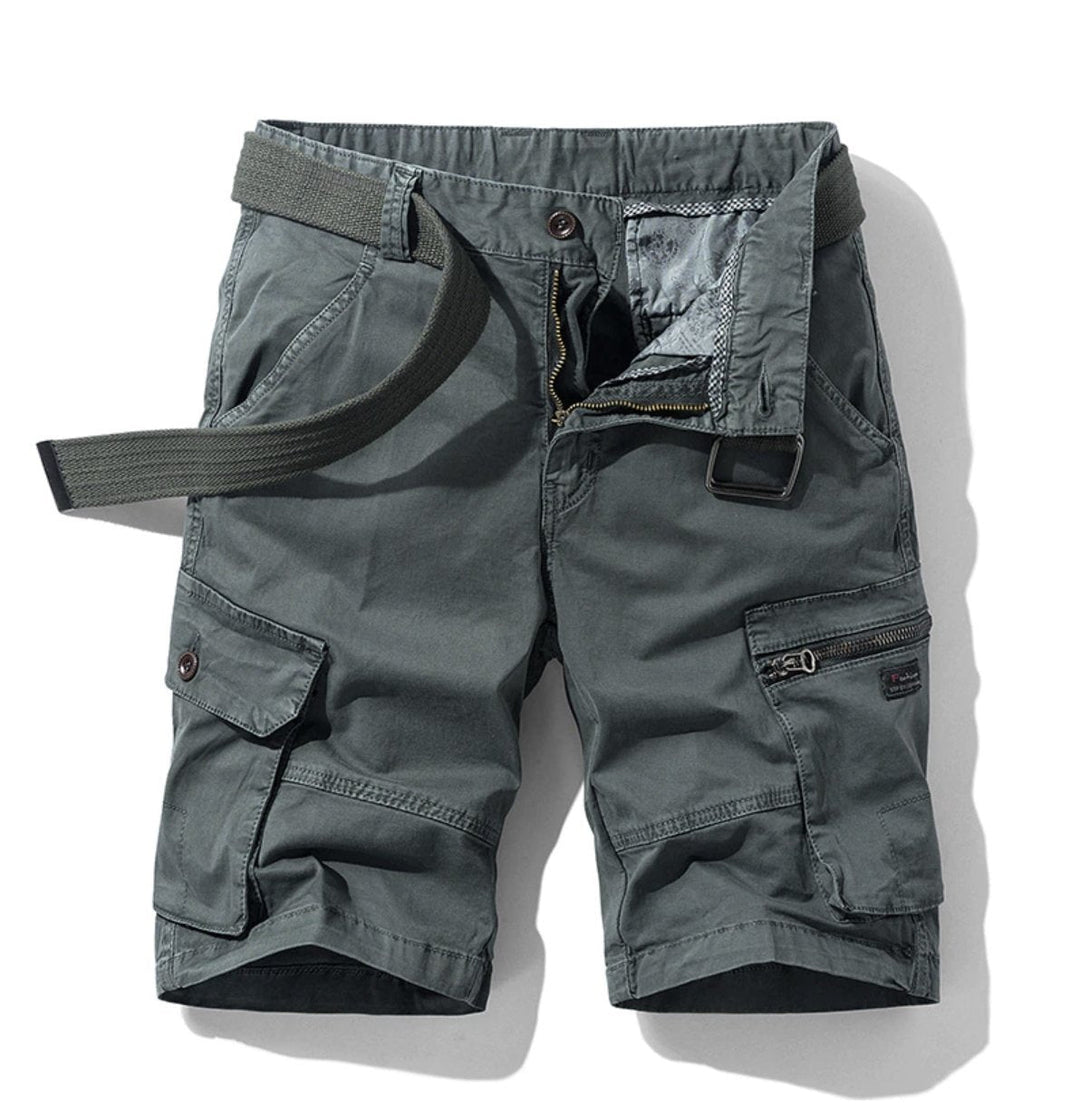 Groene heren cargo short met verstelbare zoom, comfortabel voor elke dag.