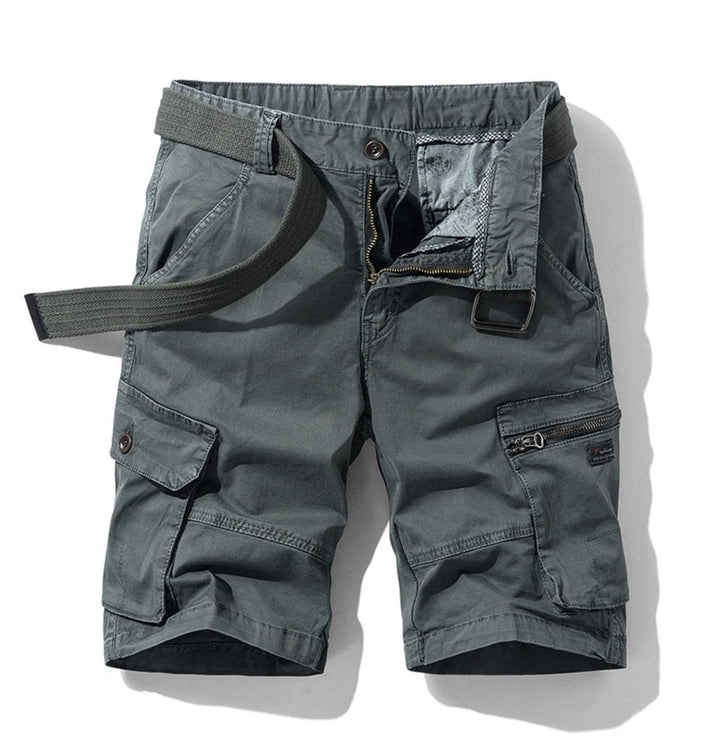 Groene heren cargo short met verstelbare zoom, comfortabel voor elke dag.