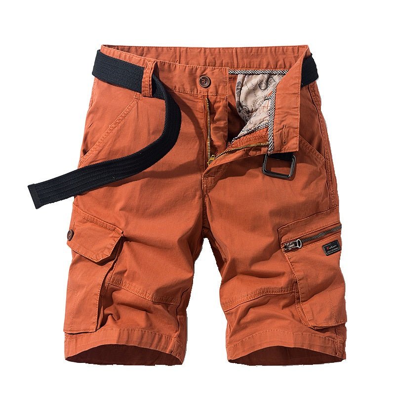 Grijze cargo short voor heren, praktisch en duurzaam, ideaal voor zomerse activiteiten.