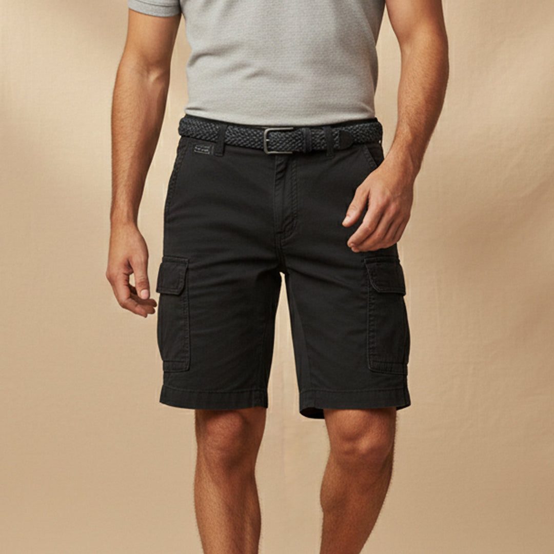 Duurzame heren cargo shorts regular fit, ontworpen voor comfort en veelzijdigheid in de zomer.