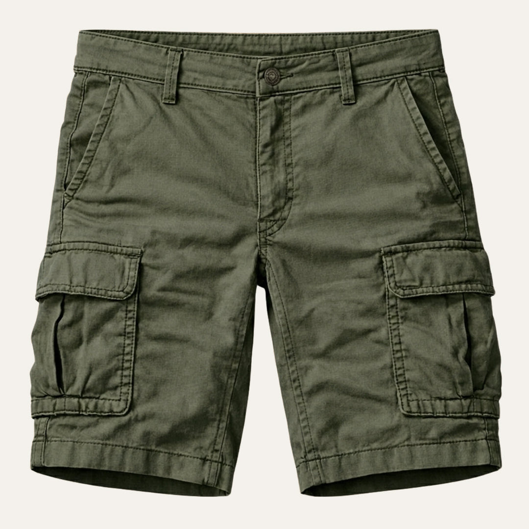 Casual heren shorts met cargozakken, comfortabel en functioneel voor dagelijks gebruik.