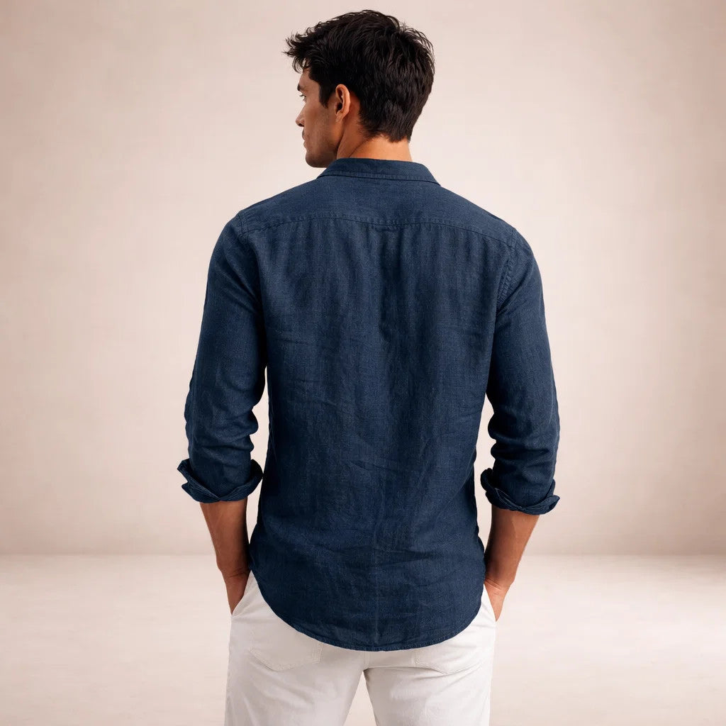 Comfortabel heren overhemd, lange mouwen, klassieke kraag en knopen, regular fit voor hedendaagse mannenmode.