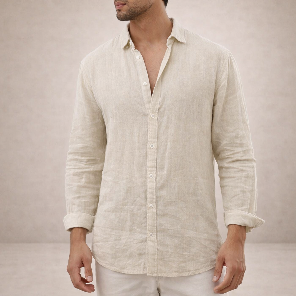 Stijlvol heren casual overhemd, lange mouwen, met klassieke kraag, comfortabel en een regular fit pasvorm.
