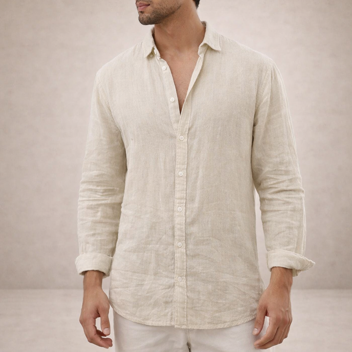 Stijlvol heren casual overhemd, lange mouwen, met klassieke kraag, comfortabel en een regular fit pasvorm.