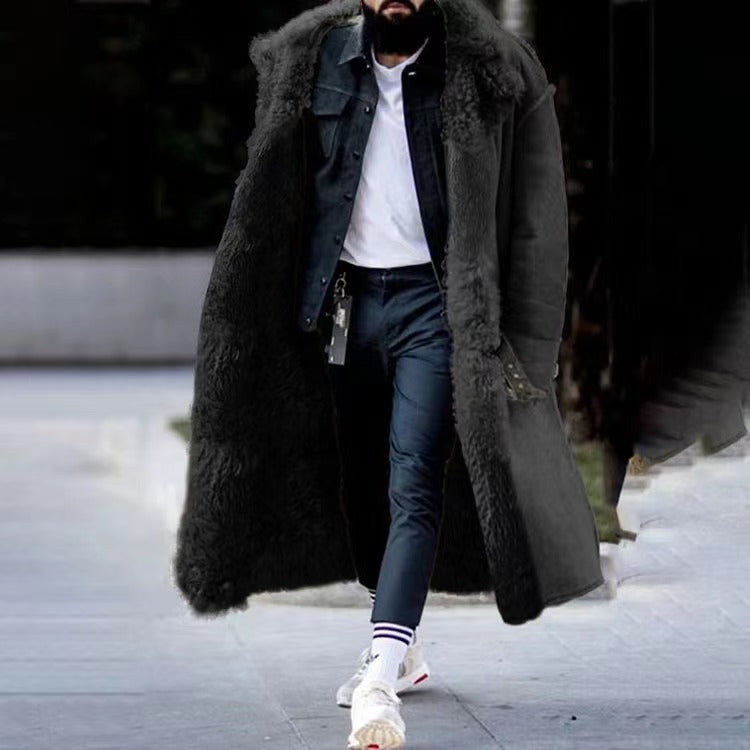 Stijlvolle, warme heren lange oversized winterjas. Perfect voor herenmode, biedt comfort en een trendy look.