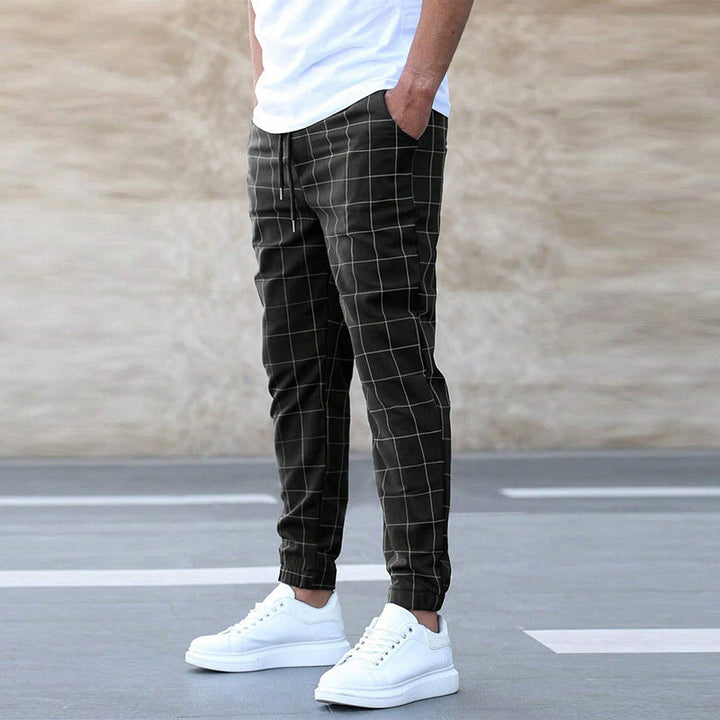 Comfortabele geruite joggingbroek voor heren, perfect voor sport of casual vrijetijd. Stijlvolle mannenbroek.