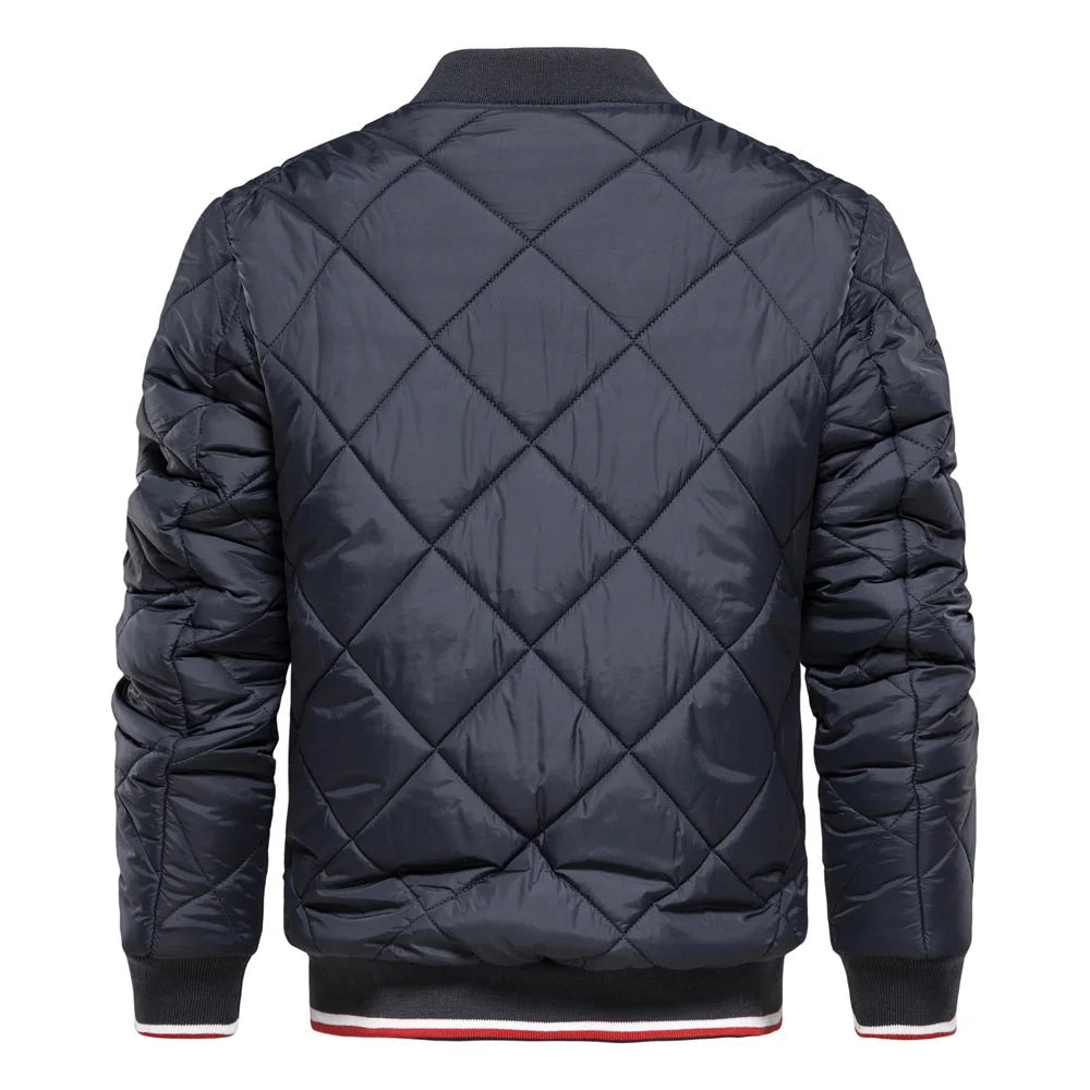 Groen heren gewatteerd bomberjack, casual en stijlvol, veelzijdig voor diverse outfits.