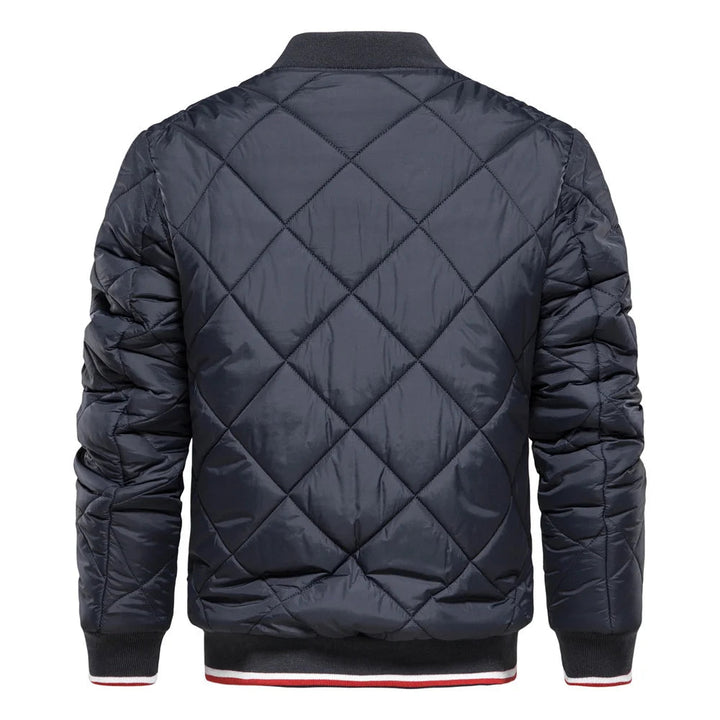 Groen heren gewatteerd bomberjack, casual en stijlvol, veelzijdig voor diverse outfits.
