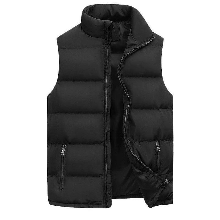 Mooi heren gewatteerd vest met rits, ideaal voor casual en outdoor activiteiten, biedt warmte en comfort.