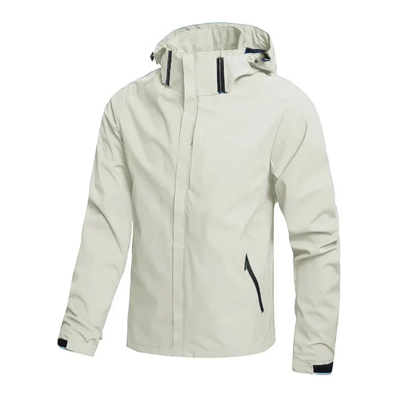 Heren lichtgewicht jas met capuchon. Praktische ritsjas, ideaal als casual of outdoor tussenjas voor lente/herfst.