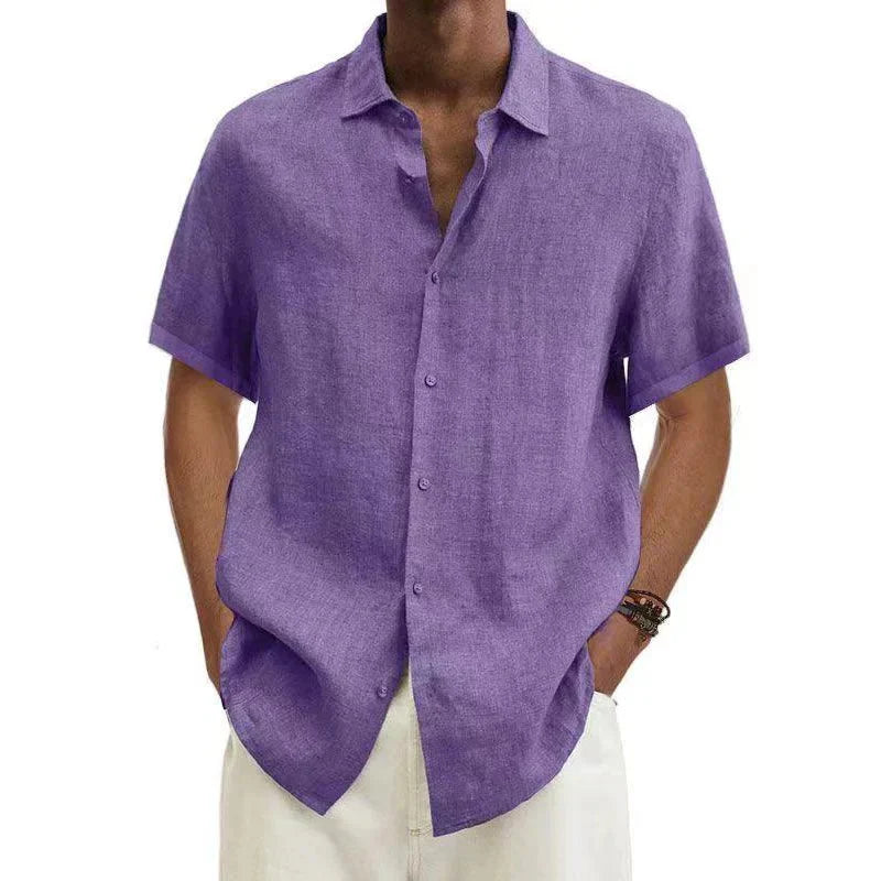 Trendy heren zomer overhemd met korte mouwen, onmisbaar voor de moderne man. Casual en comfortabel.
