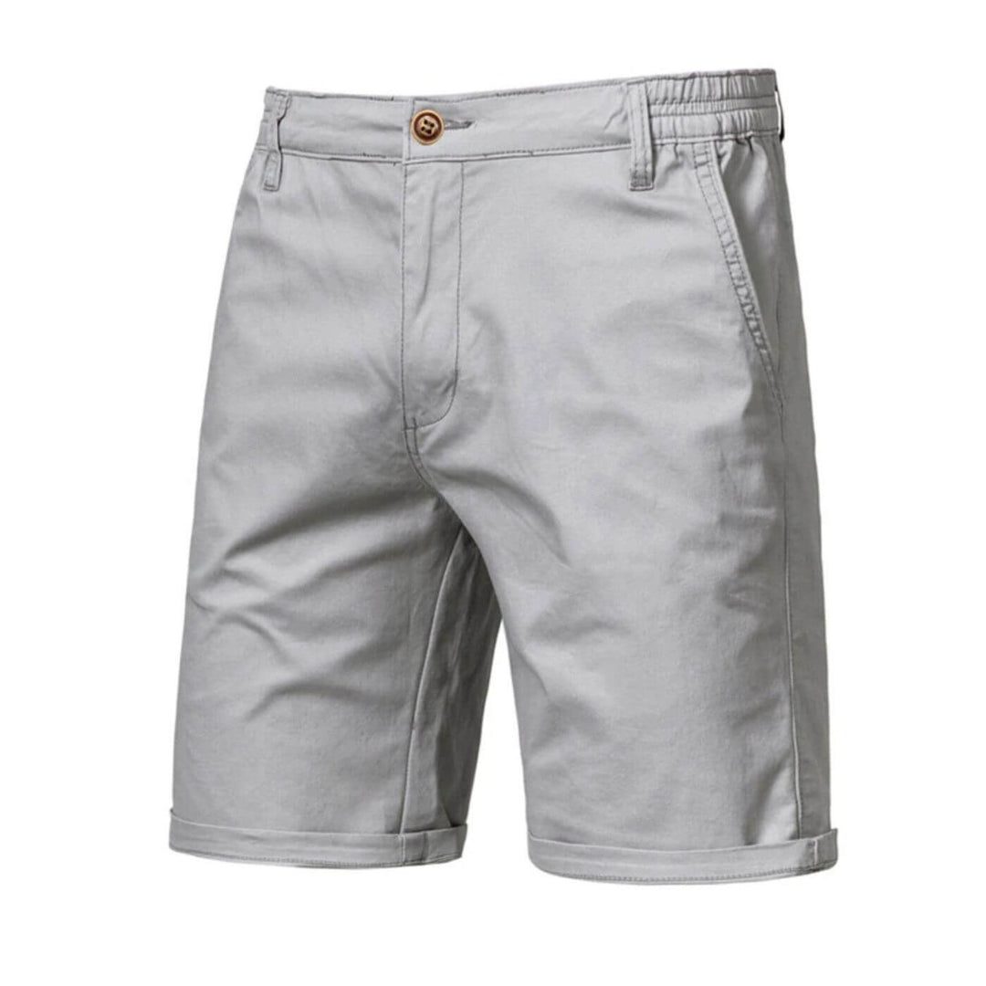Groene heren shorts, casual en comfortabel met stretch tailleband, perfect voor zomerse uitstapjes.