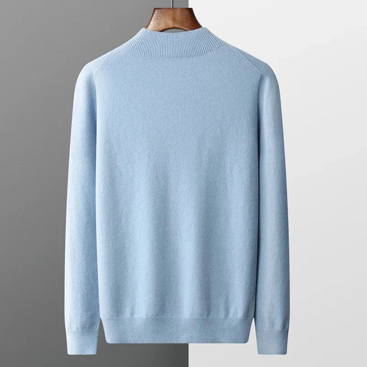 Stijlvolle heren mock neck trui, ideaal als winterkleding. Casual en toch chique, een must-have sweater.