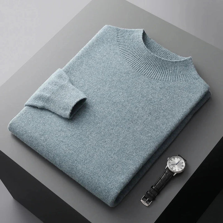 Heren mock neck sweater, een essentiële coltrui met lange mouw. Perfecte casual trui voor mannen.