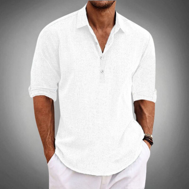 Comfortabel heren poloshirt met omgeslagen mouwen, perfect als casual shirt of zomerkleding. Modieus en ademend.