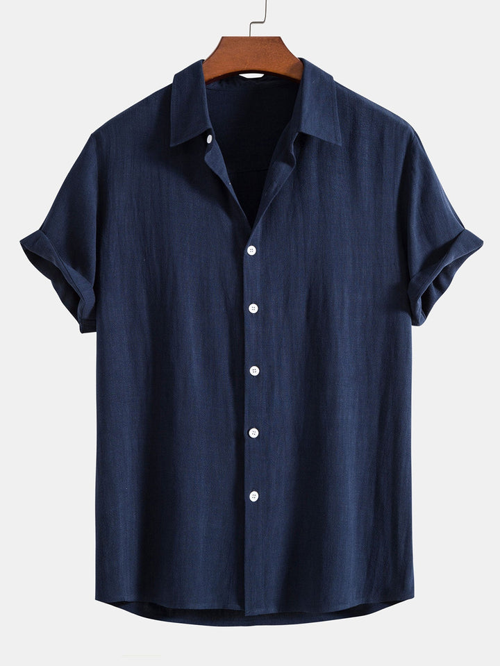 Zomers heren overhemd met korte mouw en comfortabele relaxed fit. Voor een ongedwongen stijl.