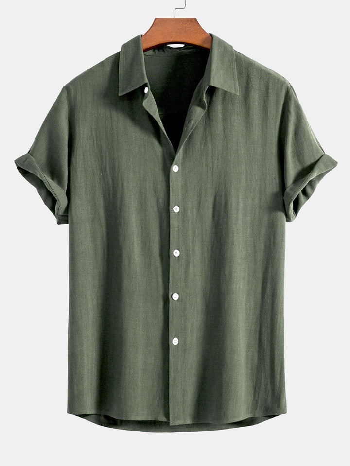 Casual heren shirt met knoopsluiting. Dit stijlvolle overhemd met korte mouwen is perfect voor de zomer.