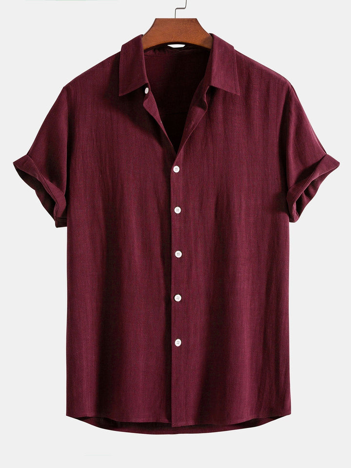 Modern heren casual shirt met korte mouwen en een losvallende pasvorm. Voor een relaxte zomerstijl.