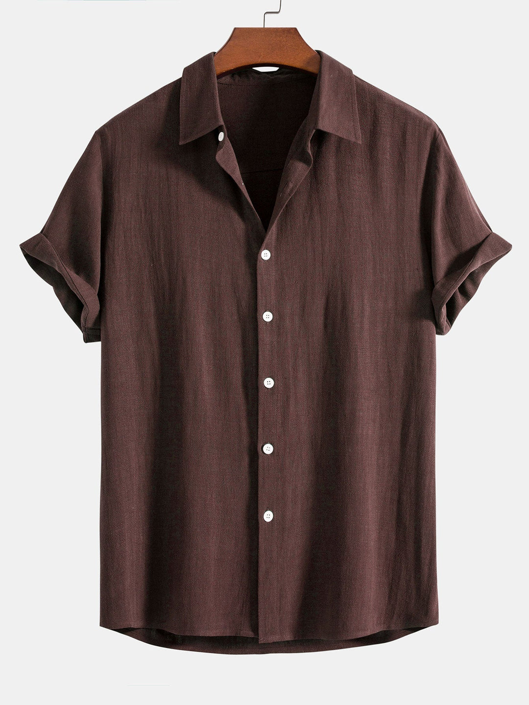 Heren overhemd met korte mouw, ontworpen voor comfort en een stijlvolle, casual zomerlook.