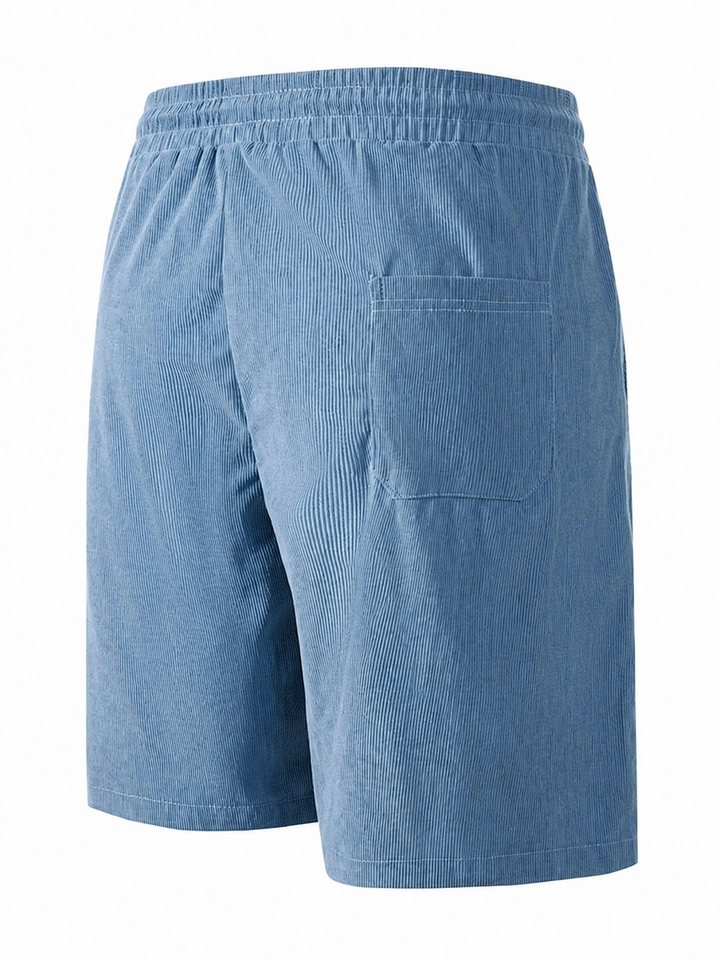 Zomerse heren shorts met elastische tailleband en koordjes, een must-have voor vrije tijd.