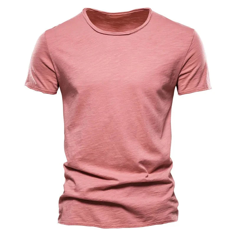 Zacht geel heren T-shirt met ronde hals en korte mouw. Regular fit pasvorm voor ultiem draagcomfort. [[lstfy-media:11]]
