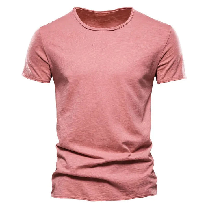 Zacht geel heren T-shirt met ronde hals en korte mouw. Regular fit pasvorm voor ultiem draagcomfort. [[lstfy-media:11]]