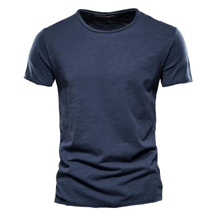 Heren T-shirt korte mouw met ronde hals, regular fit, effen wit. Comfortabele basic voor elke dag. [[lstfy-media:1]]