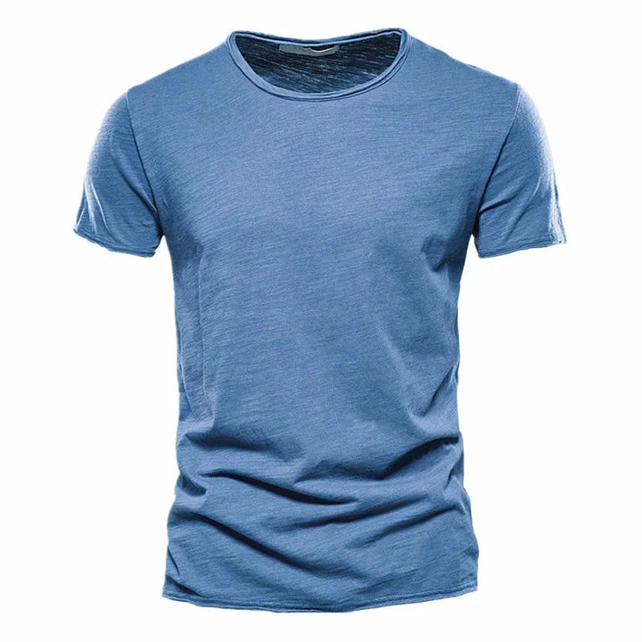 Heren T-shirt effen groen, regular fit. Korte mouwen en ronde hals. Comfortabele en ademende bovenkleding. [[lstfy-media:8]]