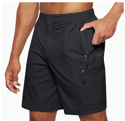 Heren trainingsshorts met elastische taille, ideaal voor fitness en sport. Comfortabele sportkleding.
