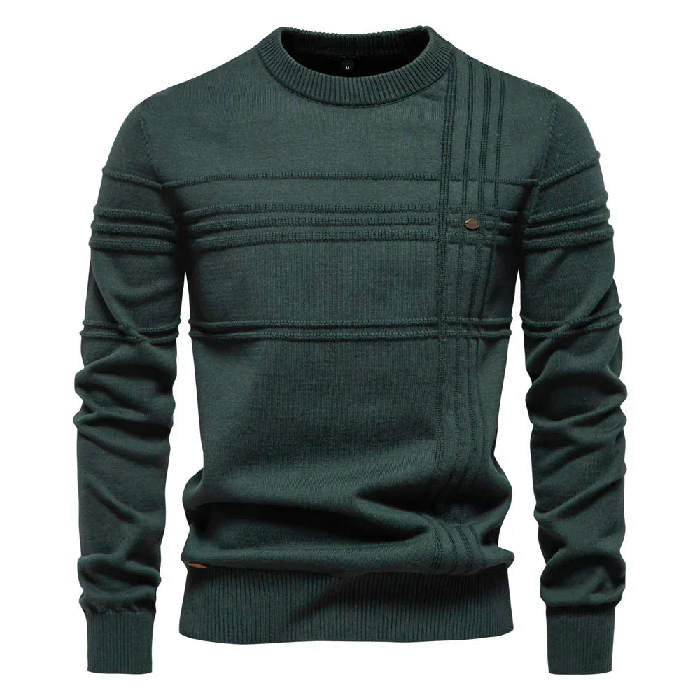 Veelzijdige heren trui met ronde hals. Comfortabel, stijlvol en geschikt voor casual én nette herenkleding.