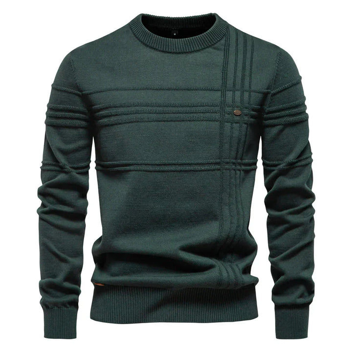 Veelzijdige heren trui met ronde hals. Comfortabel, stijlvol en geschikt voor casual én nette herenkleding.