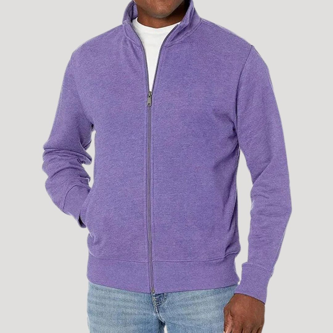 Heren lente-/herfstjas met een strakke, moderne pasvorm die comfort en stijl combineert. Veelzijdige mode.