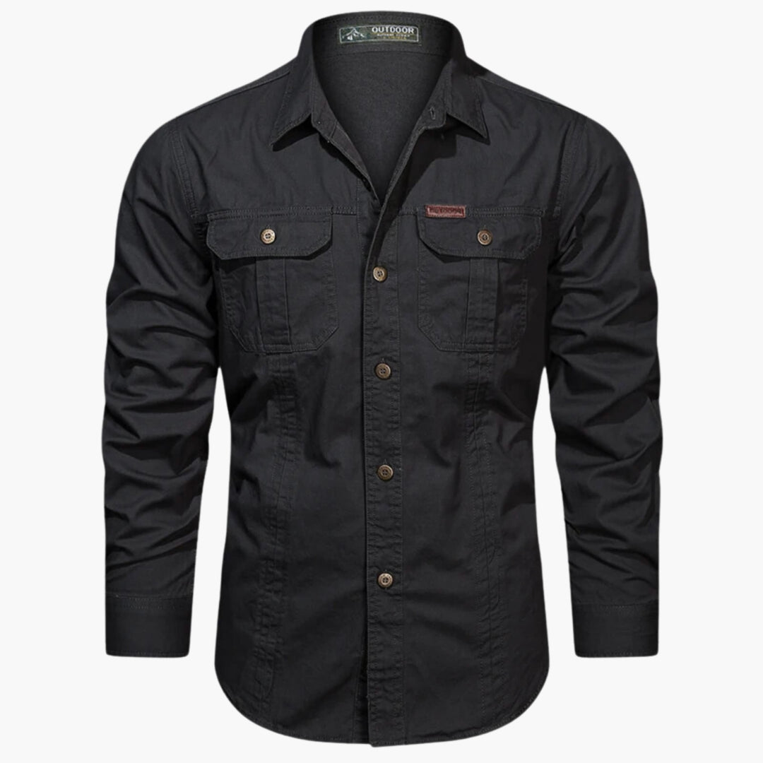 Stijlvol heren casual overhemd, utility model met lange mouwen, comfortabel en robuust design.