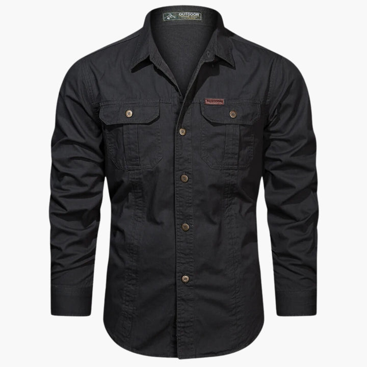 Stijlvol heren casual overhemd, utility model met lange mouwen, comfortabel en robuust design.