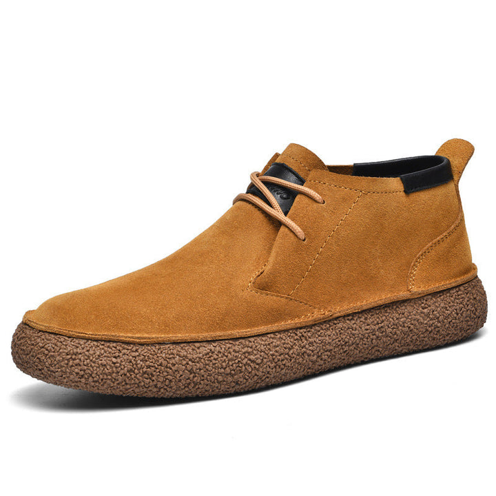 Heren comfortabele bruine chukka boots, ideaal voor casual dagelijks gebruik. Veelzijdige veterlaarzen.
