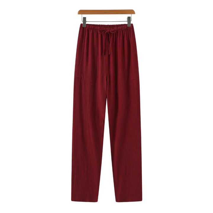 Heren linnen pantalon, slim fit met rechte pijp. Casual-chique zomerbroek, comfortabel voor elke dag.