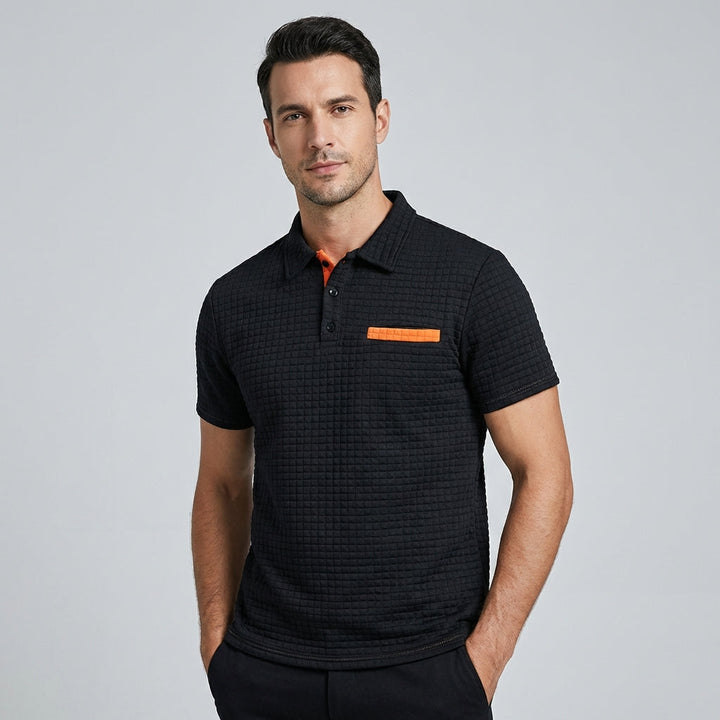 Ademend slim-fit heren polo shirt, zacht en stijlvol voor dagelijks gebruik en vrije tijd.