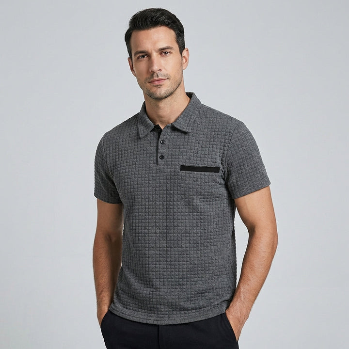Zakelijk casual slim-fit heren polo shirt, perfect voor kantoor en daarna. Elegante herenmode.