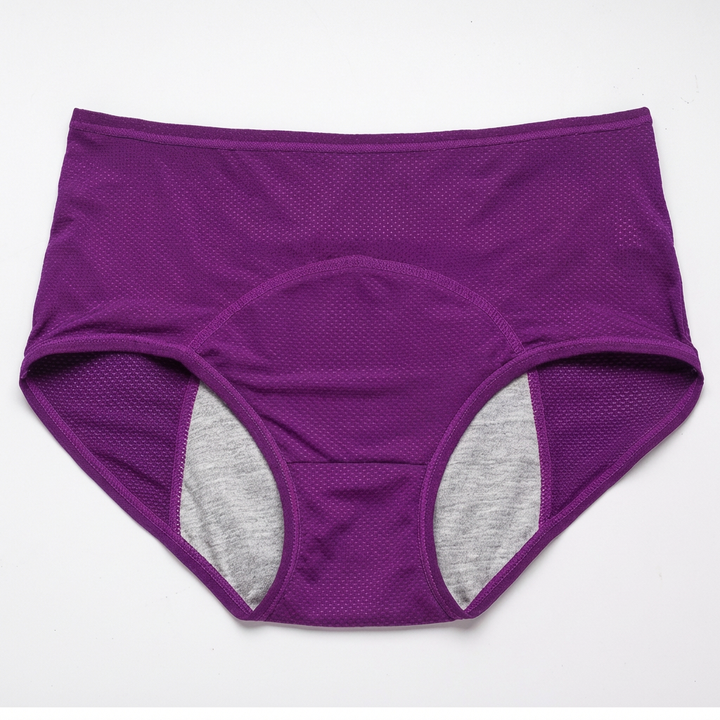 Detailopname van ademend dames ondergoed met vochtregulatie, gemaakt van katoen en spandex.